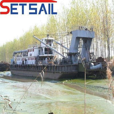 Siemens PLC waterstroom 2000m3 Hydraulische wiel emmer bagger met totale breedte 5.2m-12m