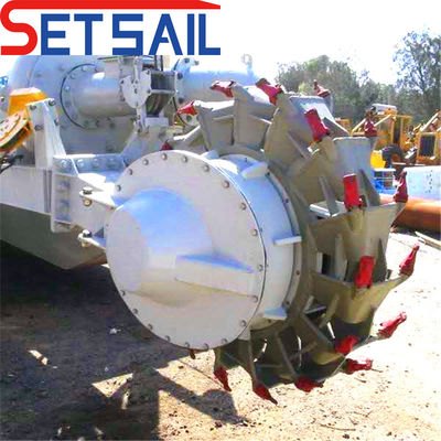 Siemens PLC waterstroom 2000m3 Hydraulische wiel emmer bagger met totale breedte 5.2m-12m