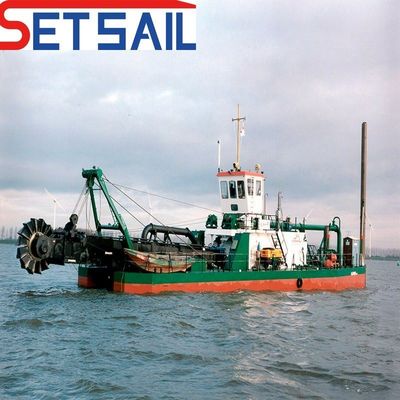 Hydraulische Anker Boom Waterstroom 4500m3 Wheel Bucket Dredger voor klantvereisten