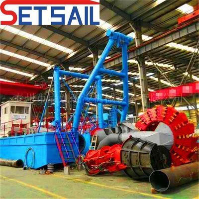 Cyclone type Hydrocyclone Multi Function Wheel Bucket River Clay Dredger met Anker Boom QHWBD-77