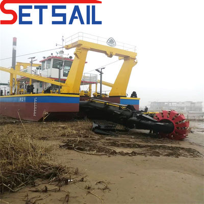Rivier- en meerzanddredgen Hydraulische emmerwiel-dredger voor landherstel