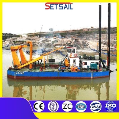 Mini River Jet Suction Sand Pump Ship Dredger met 110kw-2000kw Diesel Motor Power
