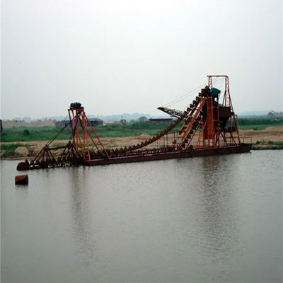 24m-38m Totaal lengte Hydrocyclone Cyclone Type High Capacity Chain Bucket Gold Dredger