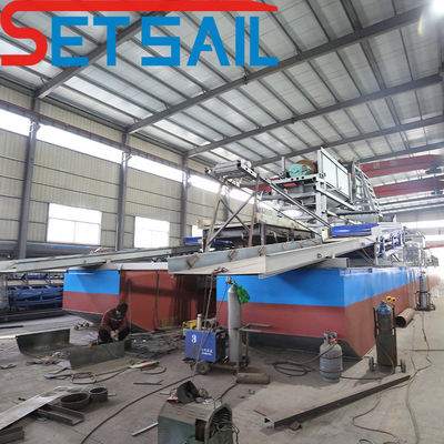 7.5kw-20kw Power Injection Pump Power Chain Bucket Mining Sand Gold Dredger voor Congo