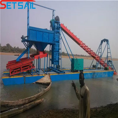 Mijnbouw Dredging Gold Ship for River Levenslang After-Sales Service Dredging Diepte 7m-20m