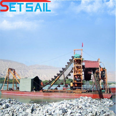 Chain Bucket Lake Sand Gold and Diamond Mining Dredger met een capaciteit van 0,035m3-1,2m3