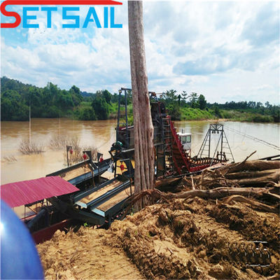 Chain Bucket Lake Sand Gold and Diamond Mining Dredger met een capaciteit van 0,035m3-1,2m3