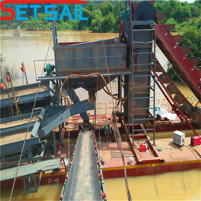 Chain Bucket Lake Sand Gold and Diamond Mining Dredger met een capaciteit van 0,035m3-1,2m3
