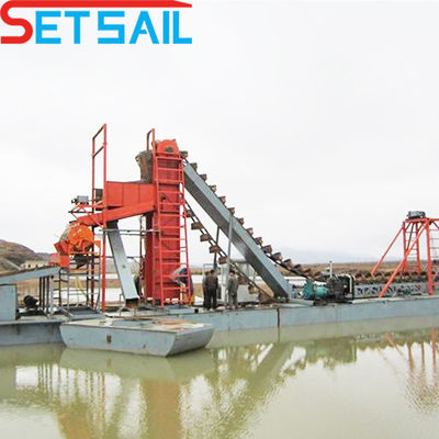 Chain Bucket Lake Sand Gold and Diamond Mining Dredger met een capaciteit van 0,035m3-1,2m3