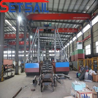 Injectiepompvermogen 7.5kw-20kw Bucket Chain Gold Mining Dredger voor Rvier Diamond
