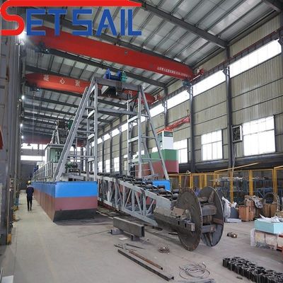 Injectiepompvermogen 7.5kw-20kw Bucket Chain Gold Mining Dredger voor Rvier Diamond