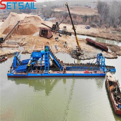60-500 kubieke meter capaciteit Rivier Diamond Bucket Chain Gold Dredger met centrifuge