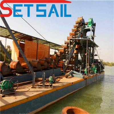 4kw X 3-10kw X3 Multi-Function Chain Bucket Mining Dredger voor rivierzand en goud