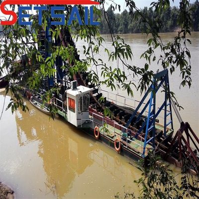 River Gold Mining Machinery met een totale lengte van 24m-38m en een emmercapaciteit van 0,035-0,08m3