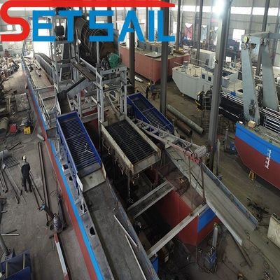 River Gold Mining Dredger met lage storing en 1,4m*1,2m-2,6m*1,2m Drum Screen Size