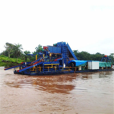 Hoogwaardige emmerketenriviergouddredger QHCBD-5 met diamanten jiggingapparatuur