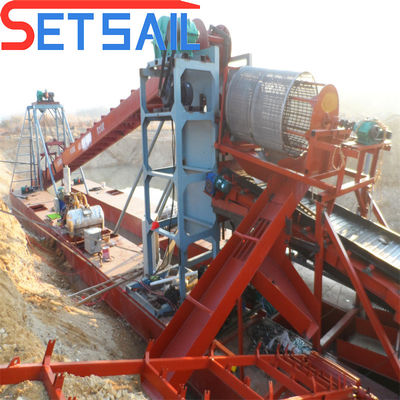 380V Bucket Chain River Gold Mining Dredge voor corrosiebestendig materiaal en rivier
