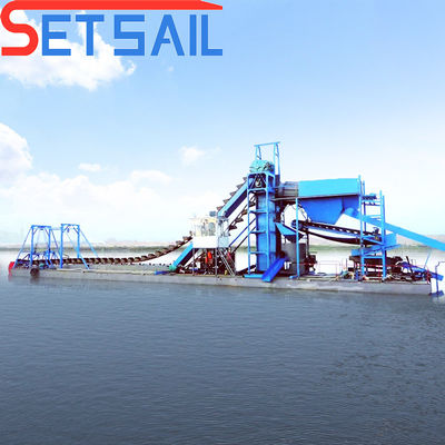 380V Bucket Chain River Gold Mining Dredge voor corrosiebestendig materiaal en rivier