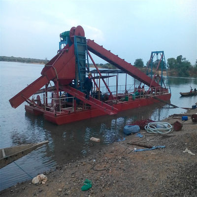 Vibratie Chut Chain Bucket River Mining Dredger voor goud Dredging Diepte 2-30m