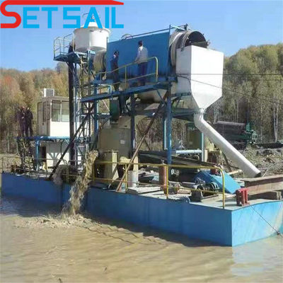 Set Sail 100m3/uur Bucket Chain Gold Dredger voor het selecteren en pannen van goud tegen betaalbare prijzen