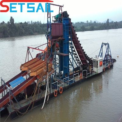 Set Sail 100m3/uur Bucket Chain Gold Dredger voor het selecteren en pannen van goud tegen betaalbare prijzen