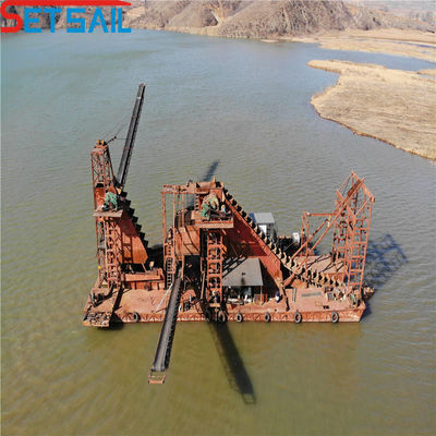 150m3/uur Bucket Chain Gold Dredger voor goud selectie en panning Op maat gemaakte aanvraag