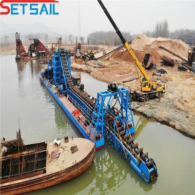 200m3/uur Bucket Chain Gold Dredger te koop in Indonesië Milieuvriendelijk