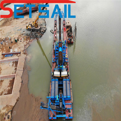 Kettingemper met emmer voor rivierzand en goud Dredging Diepte 8m-28m Hoge capaciteit