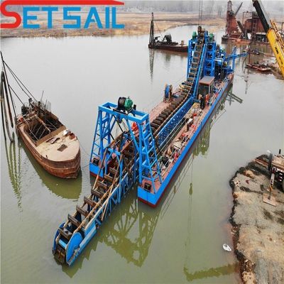 14L-39L Totaal brandstofverbruik Bucket Sand Mud Dredger met Gold Diamond Machine