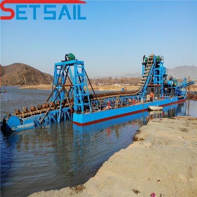 14L-39L Totaal brandstofverbruik Bucket Sand Mud Dredger met Gold Diamond Machine