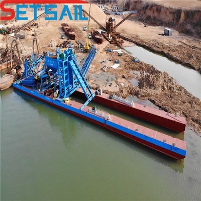 14L-39L Totaal brandstofverbruik Bucket Sand Mud Dredger met Gold Diamond Machine