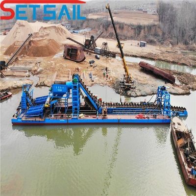 14L-39L Totaal brandstofverbruik Bucket Sand Mud Dredger met Gold Diamond Machine