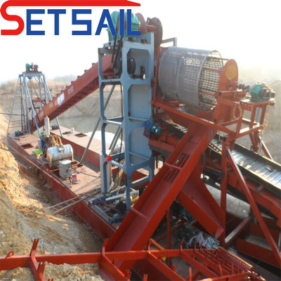 Elektrische Power Type Chain Bucket Mud Diamond Dredger voor Gold Customization