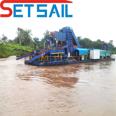 Kettingemmer Sand Gold Diamond Dredger Vessel voor River Mining Projects Contractor
