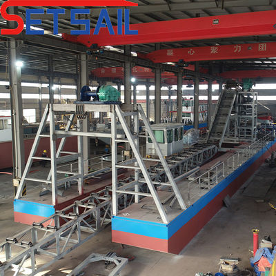 380V Corrosieweerstand Design Keten Bucket Excavating Mining Dredger voor River Gold