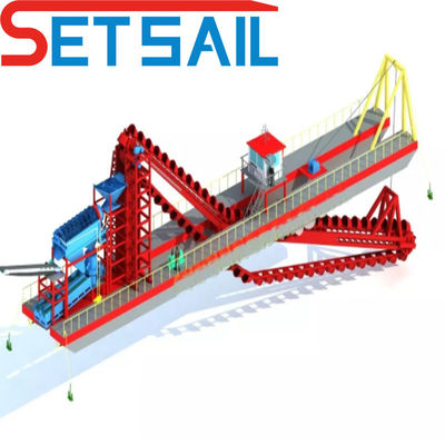 Kettingemmer Sand Gold Diamond Dredger Vessel voor River Mining Projects Contractor