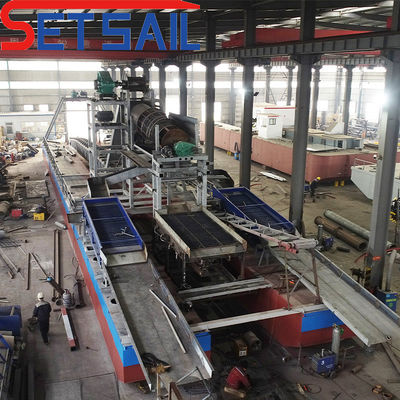 380V Corrosieweerstand Design Keten Bucket Excavating Mining Dredger voor River Gold