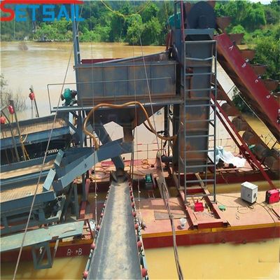 Kettingemmer zand- en gouddredger voor riviermijnbouwproject QHSD-16 Capaciteit 60m3-500m3