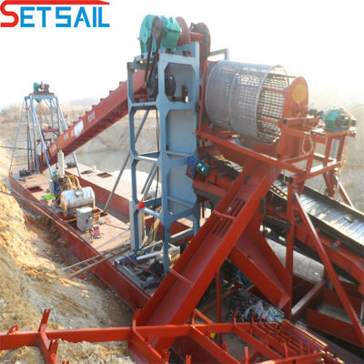60m3-500m3 capaciteit Diesel motor Power Chain Bucket Diamond Dredger voor River Gold