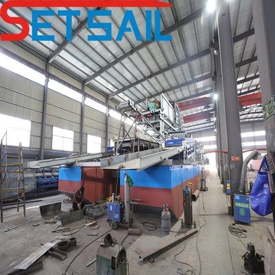 Kettingemmer-gouddredger met jiggmachine Totaal brandstofverbruik 14L-39L