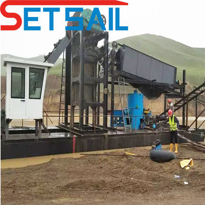 Kettingemmer-gouddredger met jiggmachine Totaal brandstofverbruik 14L-39L