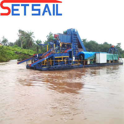 Transportweg Zeevrachtketen Bucket River Sand Gold Dredger voor diamantmachines
