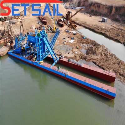 Transportweg Zeevrachtketen Bucket River Sand Gold Dredger voor diamantmachines