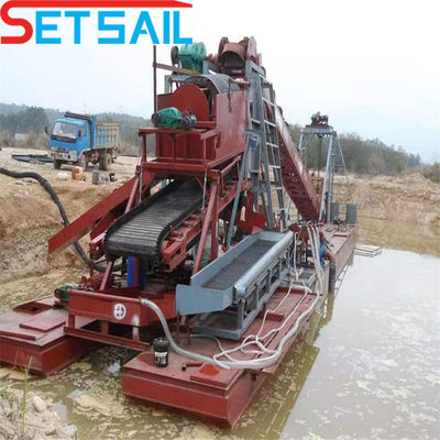 4kw X 3-10kw X3 migratieapparaat keten emmer goud bagger voor de diamantmijnindustrie