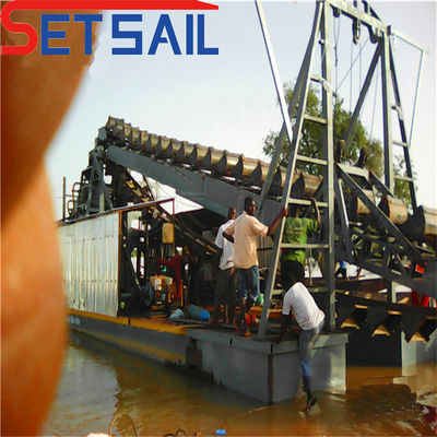 Bucke Chain Reservoir Sand Diamond Dredge Machinery for River Stone Gecertificeerd ISO CE