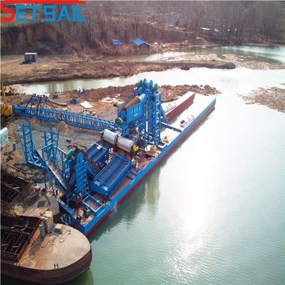 Cyclone type gietijzeren keten emmer goud en diamant bagger voor zand zandwinning