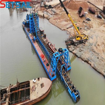 Cyclone type gietijzeren keten emmer goud en diamant bagger voor zand zandwinning