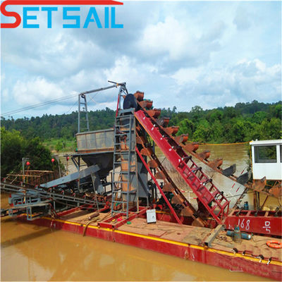 Chain Bucket River Sand Gold Dredge Equipment voor Diamant US Currency Aanpassing