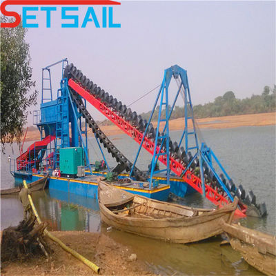 Chain Bucket River Sand Gold Dredge Equipment voor Diamant US Currency Aanpassing