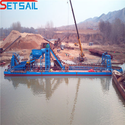 1.0m-2m Hoogketen Bucket Gold Dredger voor soepele mijnbouwoperaties in ondiep water